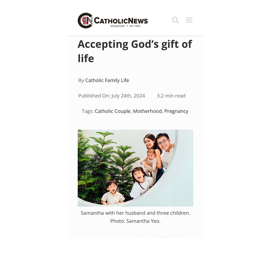 Catholic News: Accepting God’s Gift of Life
